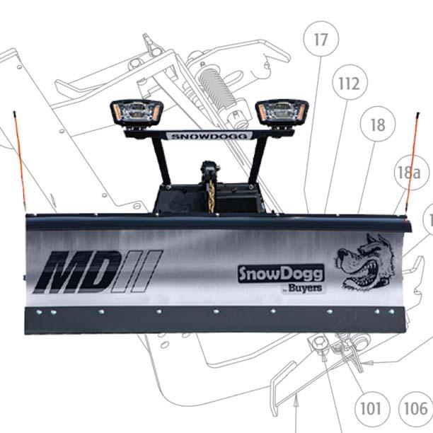 Buyers SnowDogg MD Plows Parts Diagrams