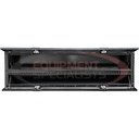 21x18x72 Inch Gloss Black Diamond Tread Aluminum Flatbed Contractor With Lower Door