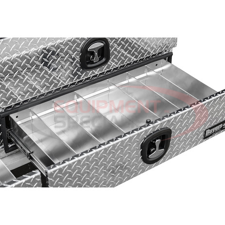 21x18x72 Inch Diamond Tread Aluminum Heavy-Duty Flatbed Contractor With Lower Drawers