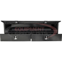 21x18x72 Inch Gloss Black Diamond Tread Aluminum Heavy-Duty Flatbed Contractor With Lower Drawers