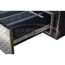 21x18x72 Inch Gloss Black Diamond Tread Aluminum Heavy-Duty Flatbed Contractor With Lower Drawers