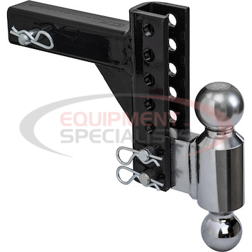 Adjustable Dual Ball Hitch with 2&quot; &amp; 2-5/16&quot; Towing Balls for 2&quot; Hitch Receivers