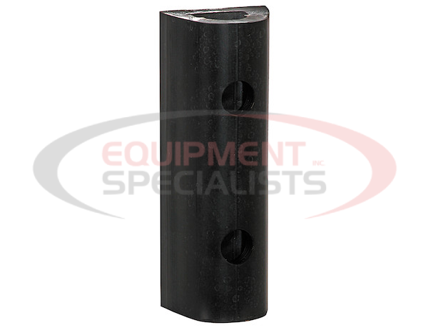 EXTRUDED RUBBER D-SHAPED BUMPER WITH 3 HOLES - 2-1/8 X 1-7/8 X 32 INCH LONG