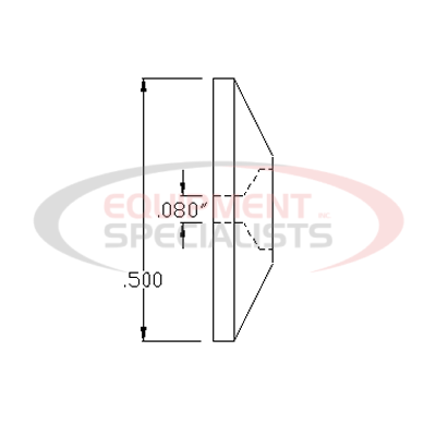 ORIFICE, V, .50 ODX.080 ID-ONE PER WING