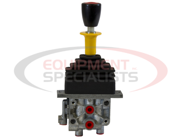 SINGLE LEVER AIR CONTROL VALVE - 4-WAY HOIST WITH FEATHER DOWN, NO PTO OUTPUT FUNCTION, DETENT CENTER POSITION, SPRING CENTER