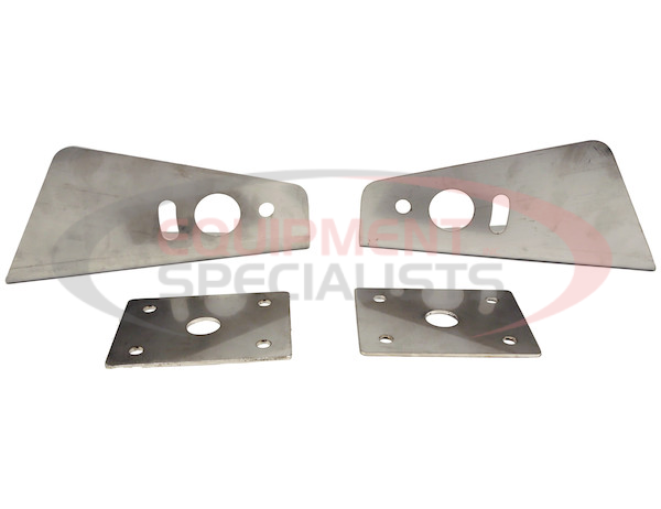 EXTENDED STAINLESS STEEL TRUCK HOOD LIGHT BRACKETS FOR USE WITH DUAL STUD PLOW LIGHTS