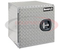 24X24X24 INCH DIAMOND TREAD ALUMINUM UNDERBODY TRUCK BOX - SINGLE BARN DOOR, COMPRESSION LATCH