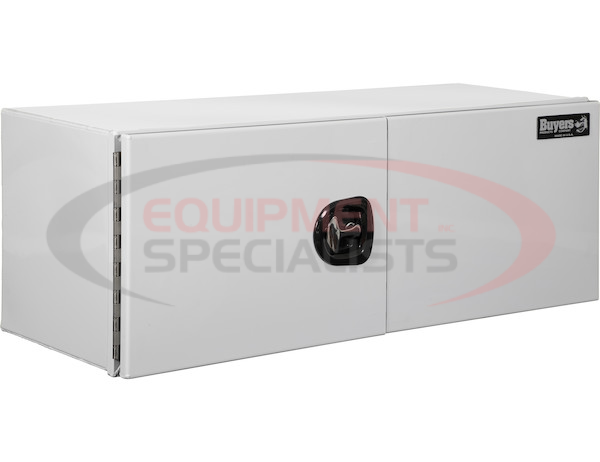 18X18X24 INCH XD WHITE SMOOTH ALUMINUM UNDERBODY TRUCK BOX WITH BARN DOOR - SINGLE BARN DOOR, COMPRESSION LATCH