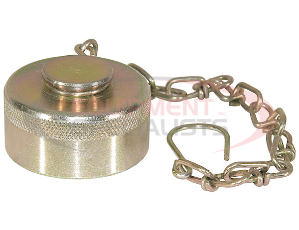 STEEL DUST CAP WITH CHAIN FOR 1 INCH NPT COUPLER