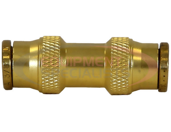 BRASS DOT PUSH-IN UNION CONNECTOR 1/4 INCH TUBE O.D.