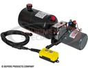 BUYERS 3-WAY DC POWER UNIT WITH 1.5 GALLON STEEL RESERVOIR AND ELECTRIC CONTROLS