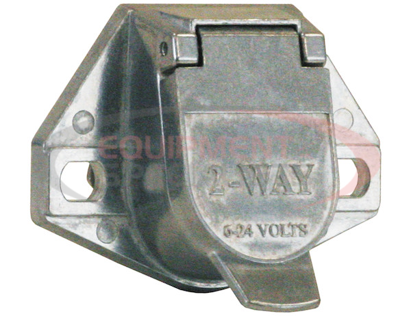 2-WAY DIE-CAST ZINC TRAILER CONNECTOR -TRUCK SIDE - HORIZONTAL PIN ARRANGEMENT