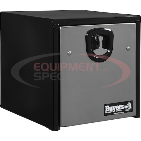 18X18X18 INCH BLACK STEEL TRUCK BOX WITH STAINLESS STEEL DOOR