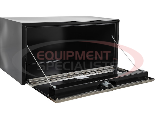 18X24X48 INCH BLACK STEEL TRUCK BOX WITH STAINLESS STEEL DOOR