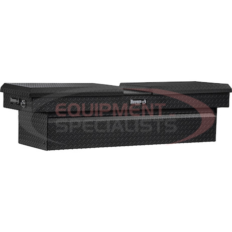 18x20x71 Inch Textured Matte Black Diamond Tread Aluminum Gull Wing Truck Box