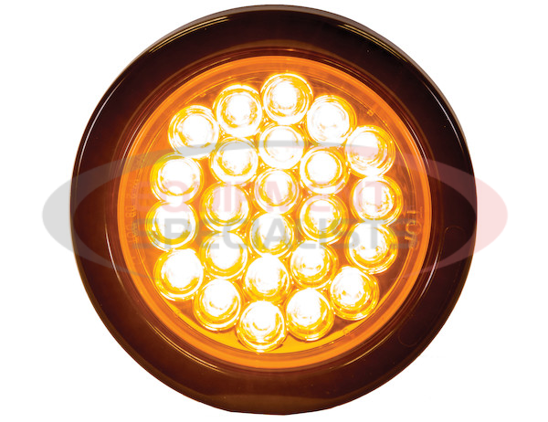 4 INCH AMBER ROUND RECESSED STROBE