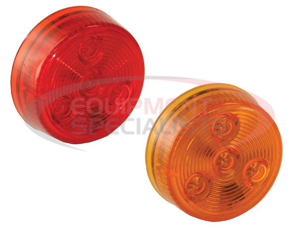 2 INCH RED ROUND MARKER/CLEARANCE LIGHT WITH 4 LED KIT (INCLUDES GROMMET)