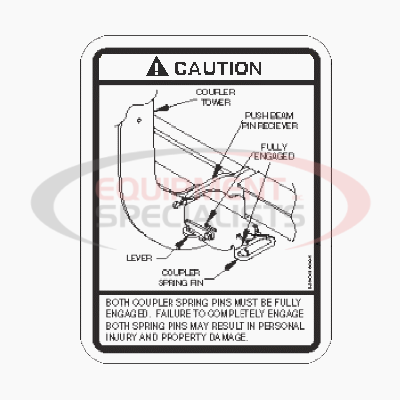 DECAL, CAUTION, COUPLER, AUTO PINS