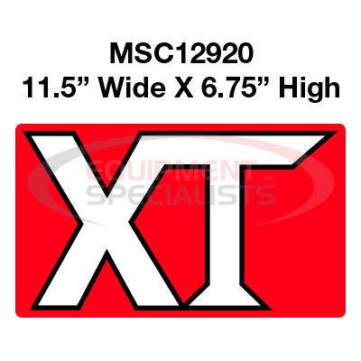 DECAL, XT LOGO, RED, FRONT OF BLADE, ATV/UT