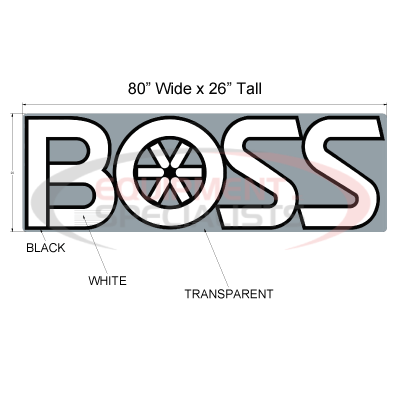 DECAL, BOSS LOGO, BLADE, LDR BXP