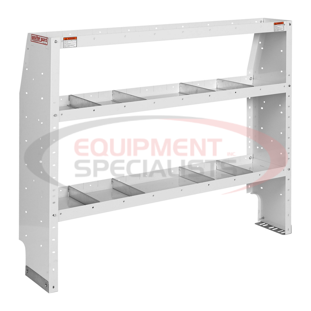 ADJUSTABLE 3 SHELF UNIT, 44IN X 52IN X 13.5IN