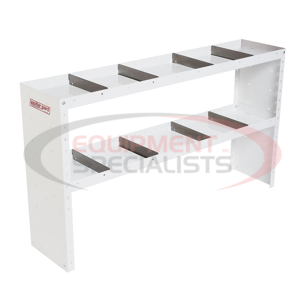 HEAVY DUTY ADJUSTABLE 2 SHELF UNIT, 34IN X 60IN X 13.5IN