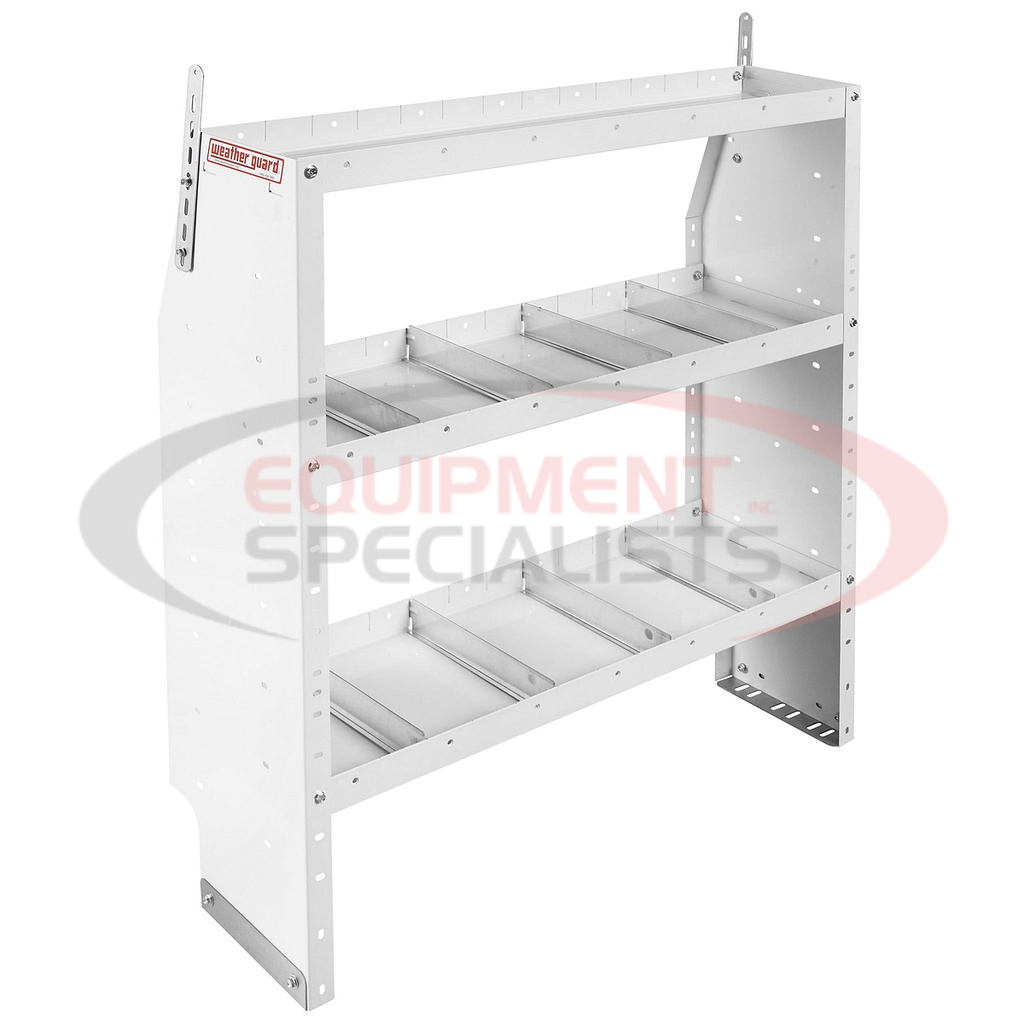 ADJUSTABLE 3 SHELF UNIT, 44IN X 42IN X 13.5IN