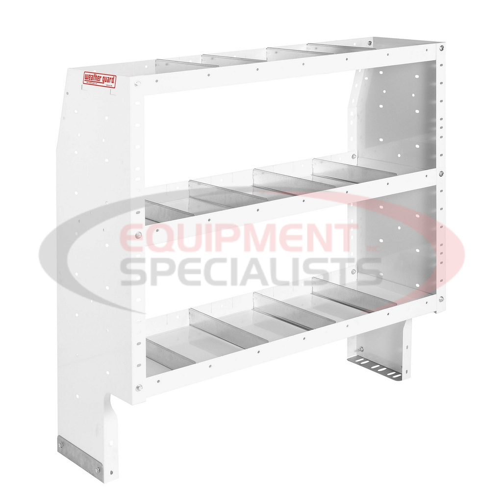 HEAVY DUTY ADJUSTABLE 3 SHELF UNIT, 44IN X 42IN X 16IN