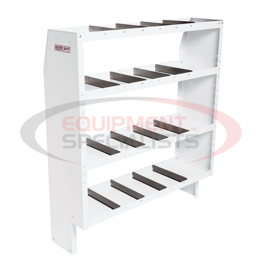 HEAVY DUTY ADJUSTABLE 4 SHELF UNIT, 60IN X 52IN X 16IN