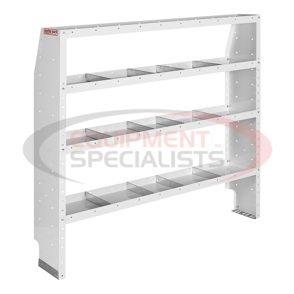 ADJUSTABLE 4 SHELF UNIT, 60IN X 60IN X 13.5IN