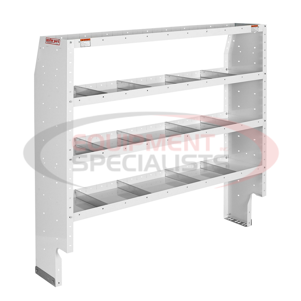 HEAVY DUTY ADJUSTABLE 4 SHELF UNIT, 60IN X 60IN X 16IN