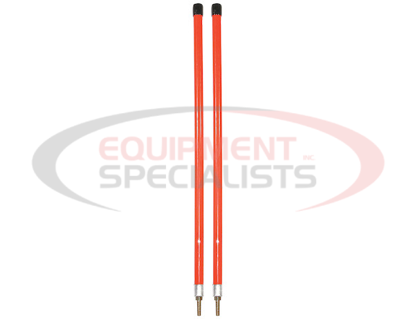 3/4 X 24 INCH FLUORESCENT ORANGE BUMPER MARKER SIGHT RODS WITH HARDWARE