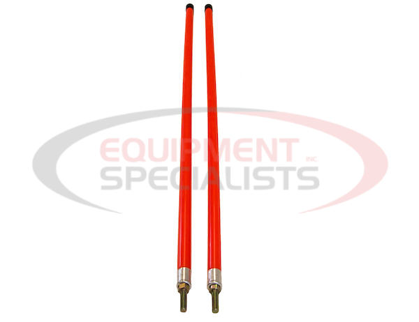 3/4 X 36 INCH FLUORESCENT ORANGE BUMPER MARKER SIGHT RODS WITH HARDWARE