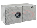 24X24X48 INCH DIAMOND TREAD ALUMINUM UNDERBODY TRUCK BOX WITH BARN DOOR