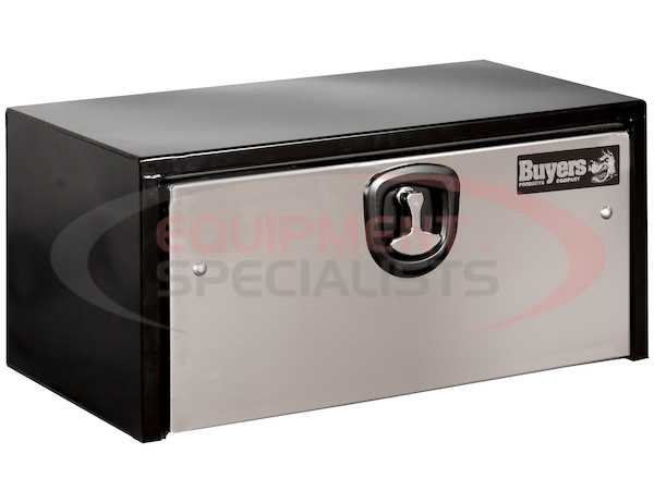 18X18X30 INCH BLACK STEEL TRUCK BOX WITH STAINLESS STEEL DOOR