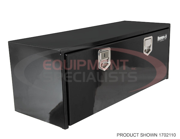 14X16X24 INCH BLACK STEEL UNDERBODY TRUCK BOX WITH PADDLE LATCH