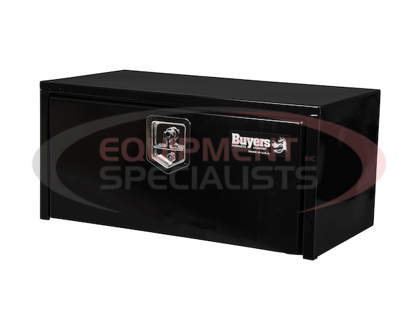 14X16X30 INCH BLACK STEEL UNDERBODY TRUCK BOX WITH BUILT-IN SHELF