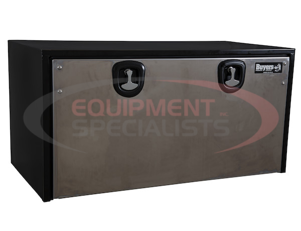 24X24X48 INCH BLACK STEEL TRUCK BOX WITH STAINLESS STEEL DOOR