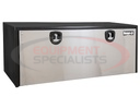 24X24X60 INCH BLACK STEEL TRUCK BOX WITH STAINLESS STEEL DOOR