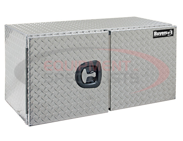 18X18X48 INCH DIAMOND TREAD ALUMINUM UNDERBODY TRUCK BOX WITH BARN DOOR