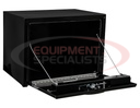 24X24X24 INCH BLACK STEEL UNDERBODY TRUCK BOX WITH 3-POINT LATCH