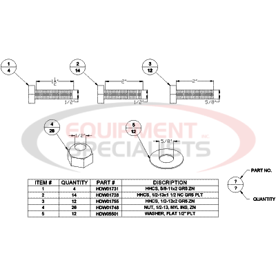 FASTENER KIT, FORD 81-91