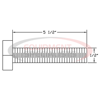 HHCS, 1/2-13X5-1/2, GR5, YZN