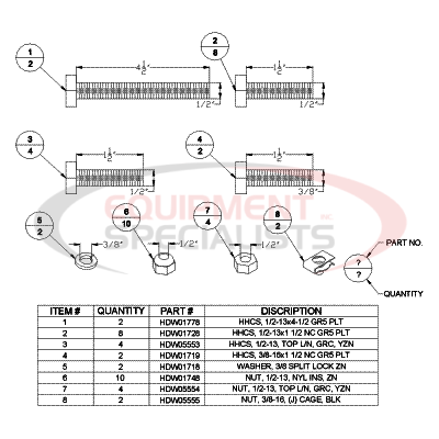 FASTENER KIT, FORD F150 F250 (-8500) , 97-0