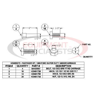 FASTENER KIT, FORD99-07