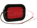 5.375 INCH RED RECTANGULAR STOP/TURN/TAIL LIGHT KIT WITH 15 LEDS (PL-3 CONNECTION, INCLUDES GROMMET AND PLUG)