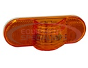 6 INCH AMBER OVAL MID-TURN SIGNAL-SIDE MARKER LIGHT WITH 9 LED