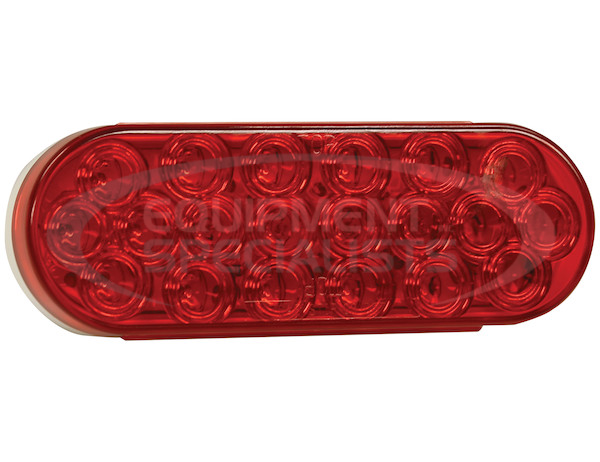 6 INCH RED OVAL STOP/TURN/TAIL LIGHT WITH 20 LEDS (PL-3 CONNECTION) - BULK