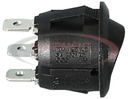 ON/OFF/ON MINI ROUND ROCKER SWITCH BLACK