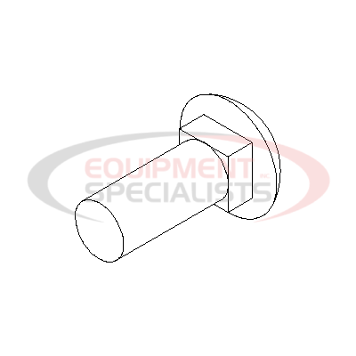 BOLT, CARRIAGE, 3/8-16X1, ST/ST 18-8